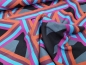 Preview: Swafing - Viskose Streifen geometrisch mit blau